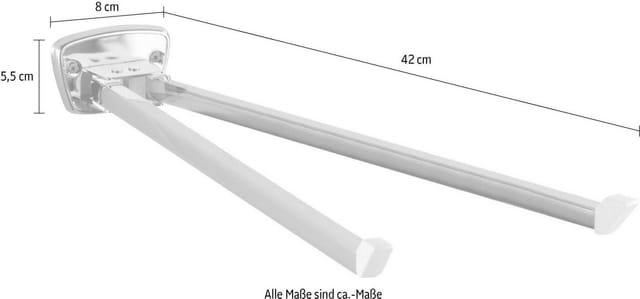 WENKO Handtuchhalter »Basic«, Edelstahl, Edelstahlfarben - silberfarben