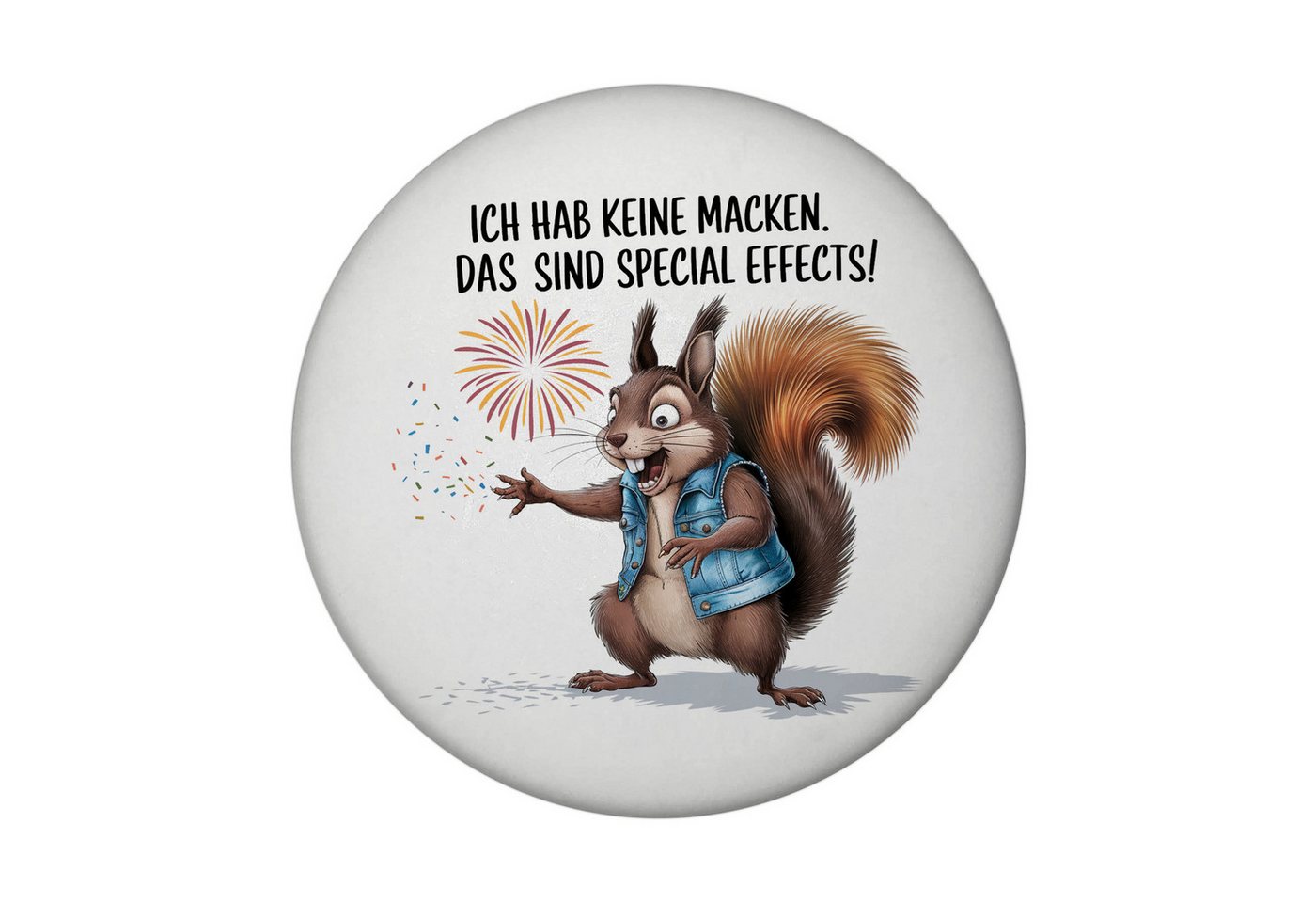 speecheese Magnet Hab keine Macken Magnet mit Flaschenöffner mit verrücktem Eichhörnchen Bild 2