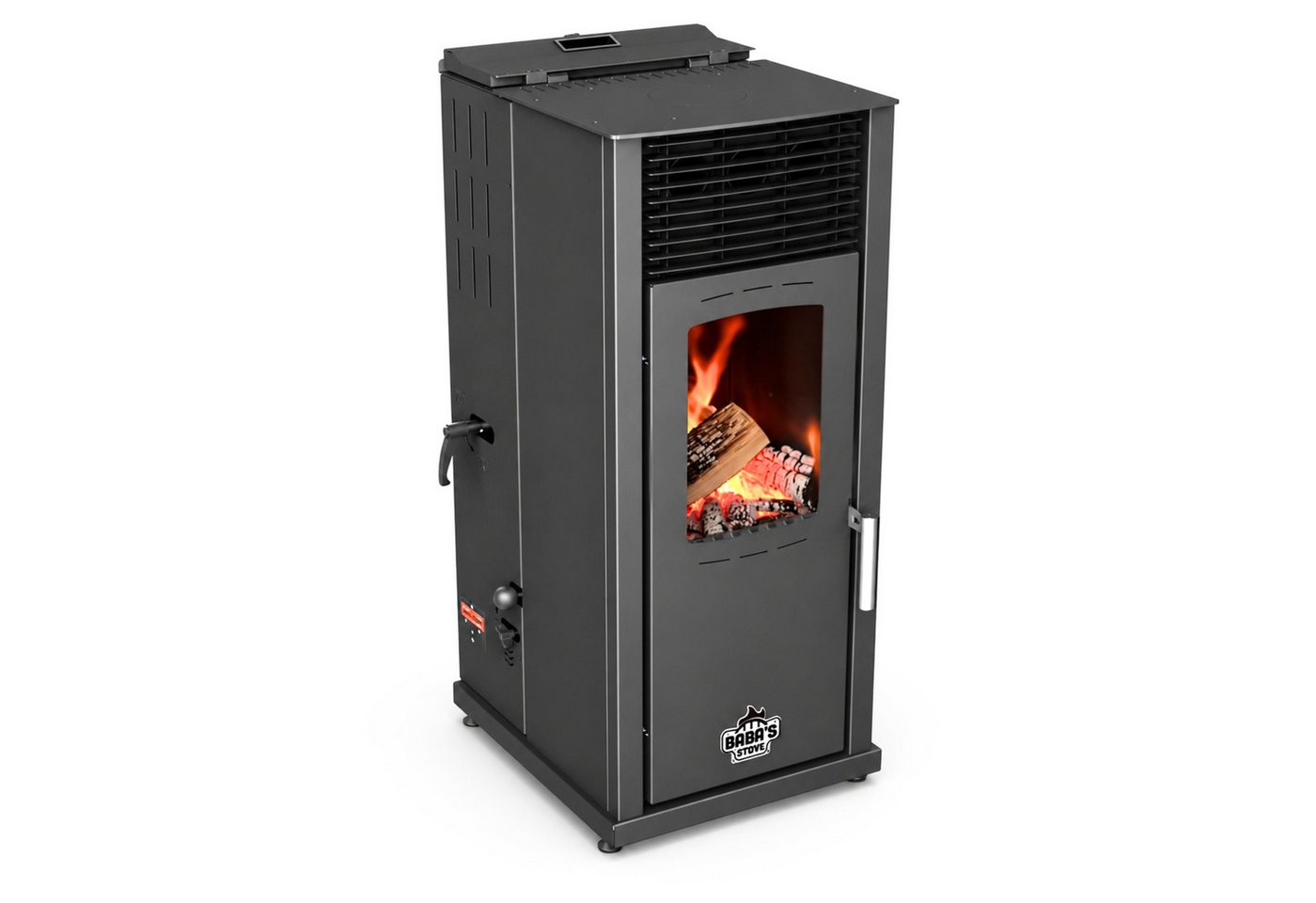 Baba's Kaminofen Eco Hybridofen Pellets und Holz Kombiofen Pelletofen ohne Strom, 8 kW, Dauerbrand, Dauerbrandofen, Holzofen Holz Ofen Kamin Bild 5