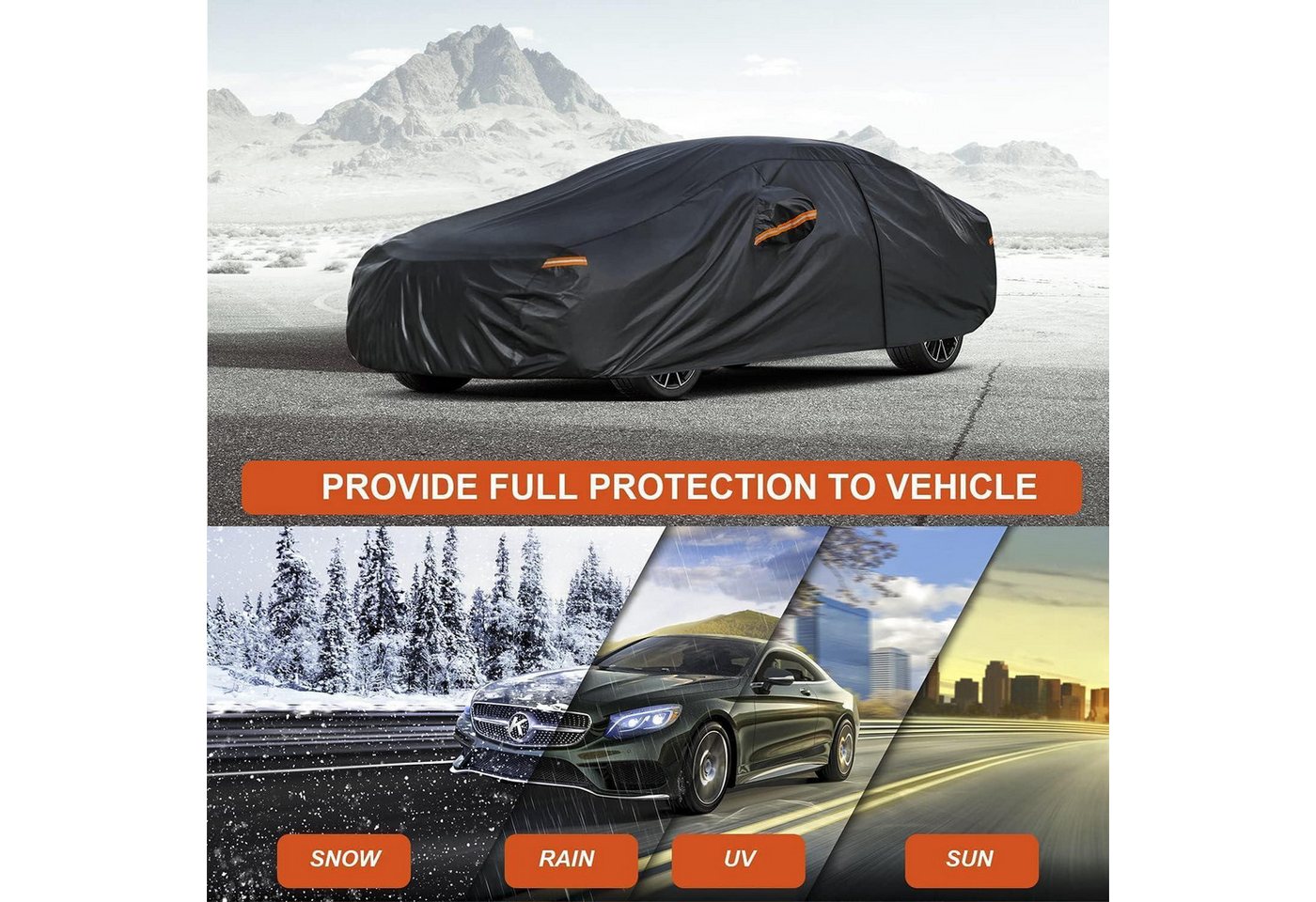 LuxusKollektion Autoplane Autoabdeckung Passend für Mercedes Benz CLA(2013-2025) Schwarz Bild 2