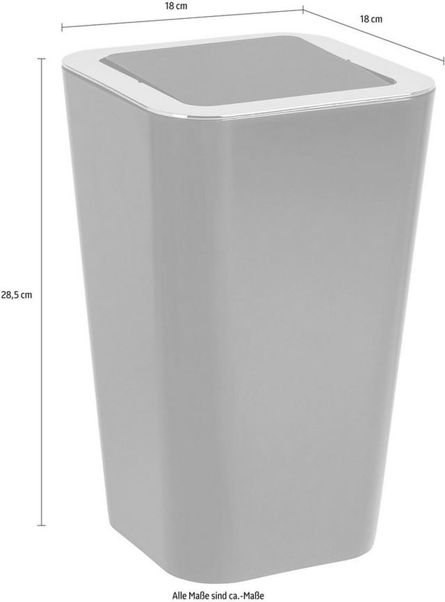 WENKO Schwingdeckeleimer »Candy «, 6 l, schwarz