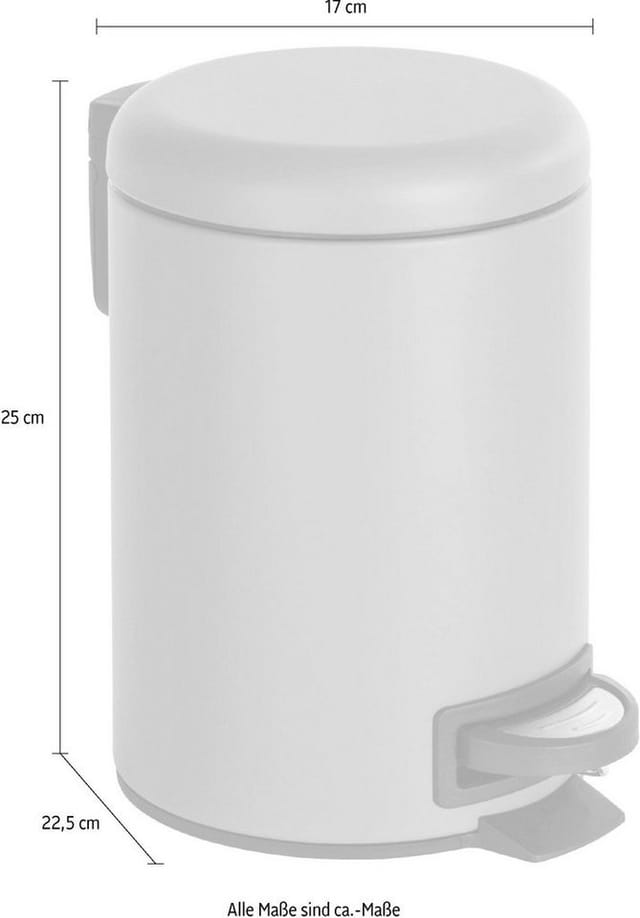 WENKO Treteimer »Leman«, 3 l - weiss
