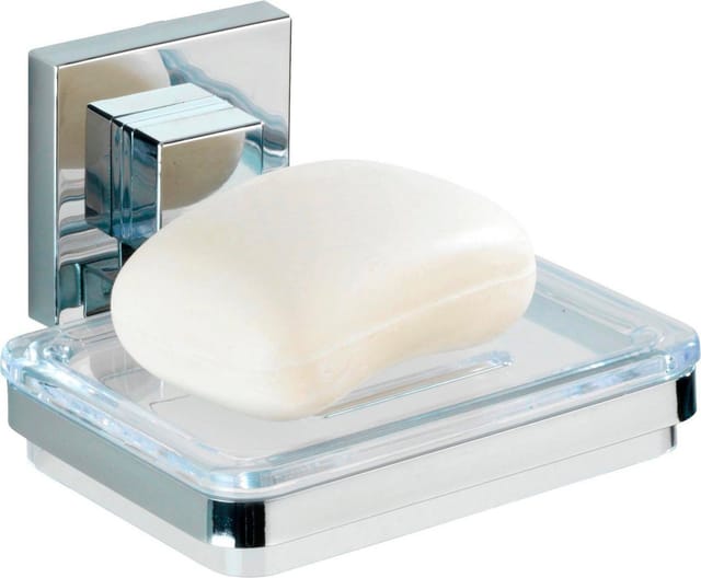 WENKO Seifenablage »Vacuum-Loc Quadro«, Edelstahl, silberfarben