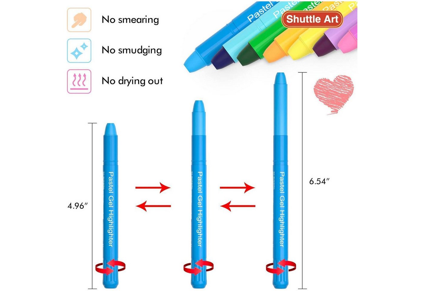 LuxusKollektion Leermarker 10 Pastell Bibelmarker Gel Highlighter feine Spitze Marker Set, für Bild 2