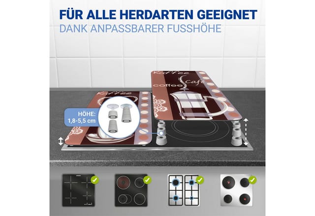 Maximex Abdeckplatte, mehrfarbig, gehärtetes Glas/thermoplastischer_Kunststoff_tpe/Kunststoff - bunt