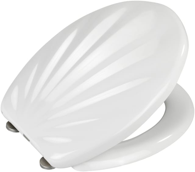 WENKO WC-Sitz »Muschel«, Duroplast, oval, mit Softclose-Funktion - weiss