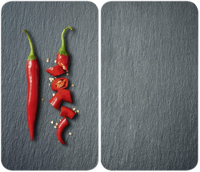 WENKO Glasabdeckplatte »Universal Cayenne«, BxHxT: 3 x 1,8 x 52 cm, Glas/Thermoplaste, mehrfarbig