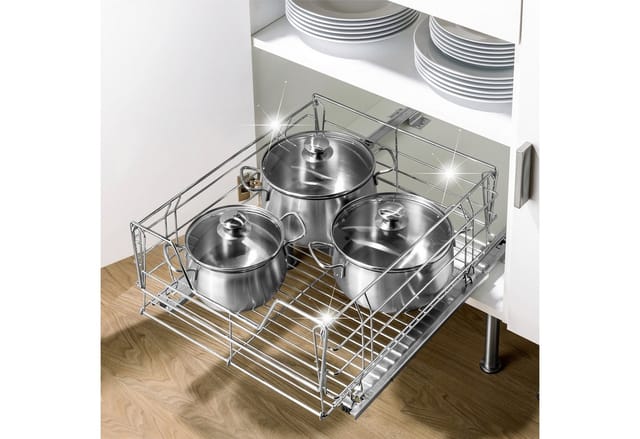 Maximex Schrankauszug, Breite: 50 cm - silberfarben