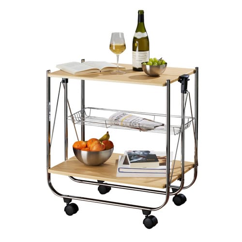WENKO Servierwagen »Deluxe«, Holzwerkstoff, beige - braun