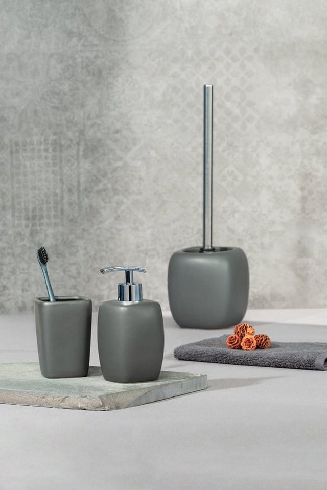 WENKO WC-Garnitur »Faro«, Keramik, grau
