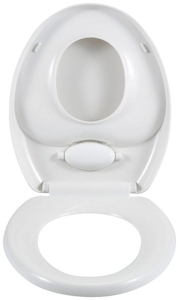 WENKO WC-Sitz »Family«, Thermoplast, oval, mit Softclose-Funktion - weiss