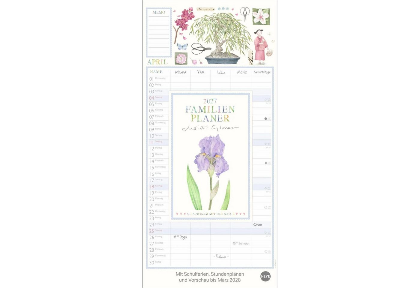HEYE Wandkalender Judith Glover: Familienplaner 2027 Bild 2