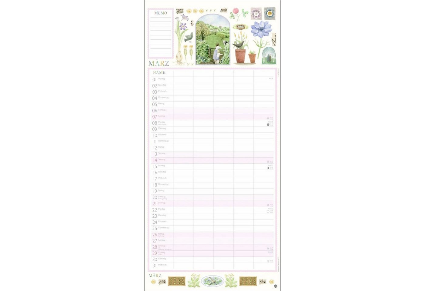 HEYE Wandkalender Judith Glover: Familienplaner 2027 Bild 3