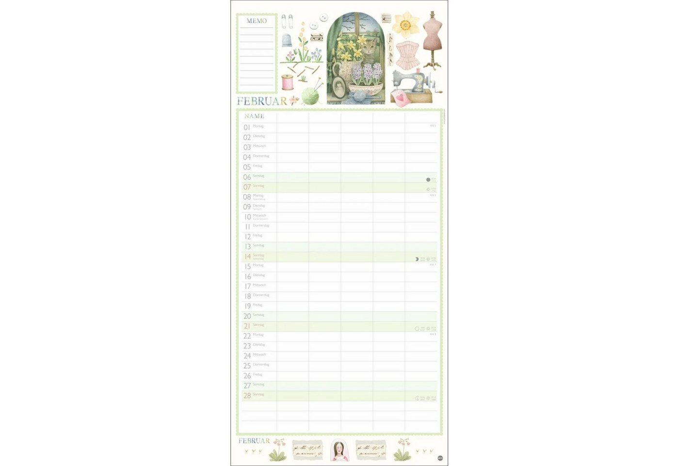 HEYE Wandkalender Judith Glover: Familienplaner 2027 Bild 4