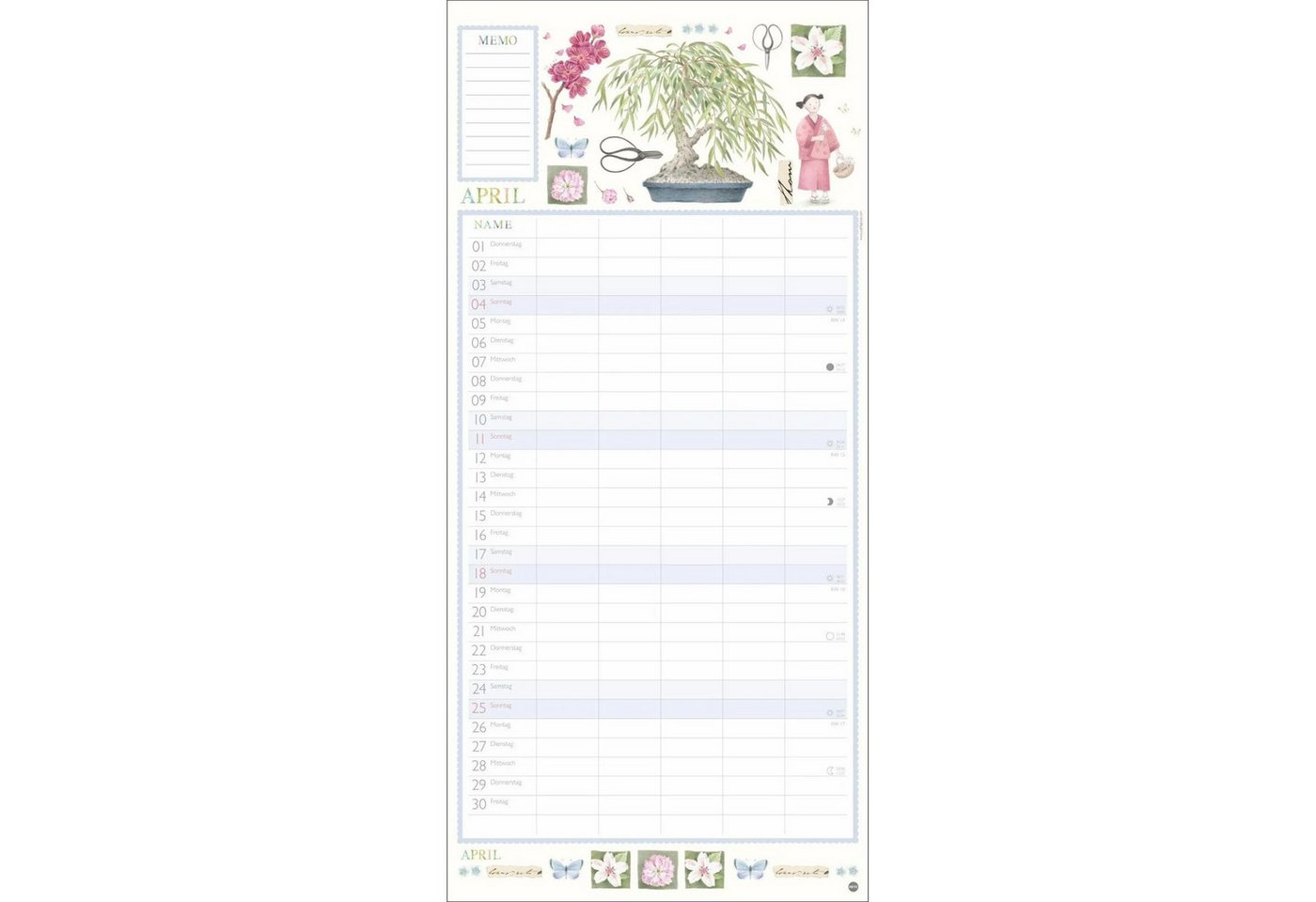 HEYE Wandkalender Judith Glover: Familienplaner 2027 Bild 5