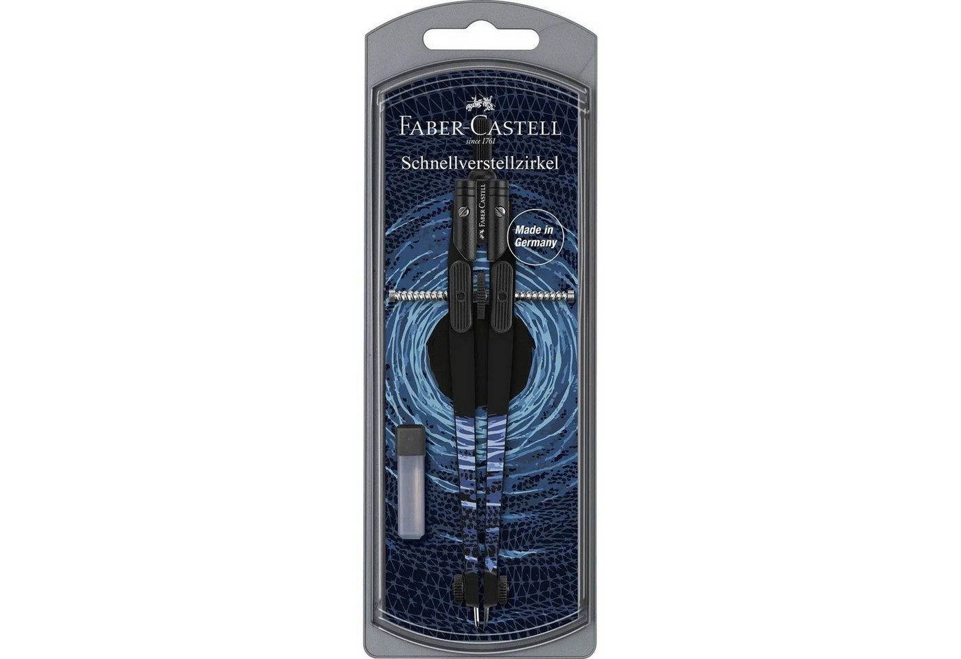 Faber-Castell Zirkel Zirkel Schnellverstellz. Shiny Twist, Mit trendigem Motiv und Schnellverstellfunktion