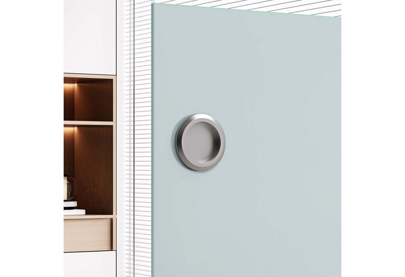doporro Glasschiebetür Komplettset Soft-Close(Auswahl) 8mm ESG H:215cm AmalfiTS11H/13H Bild 3