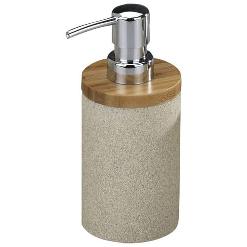 WENKO Seifenspender »Vico «, Polyresin/Bambus, beige
