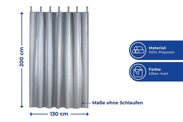 Maximex Vorhang, silberfarben