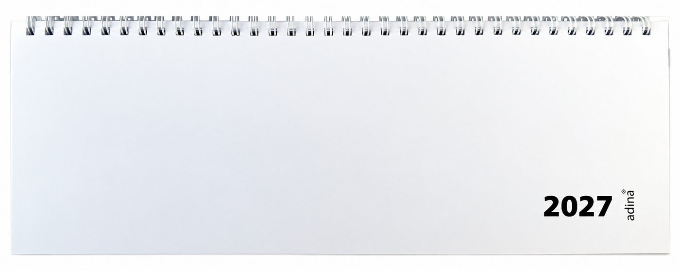 ADINA Schreibtischkalender 2027 ADINA Tischquerkalender 1W2S weiss Tischkalender 30x10cm Bild 2