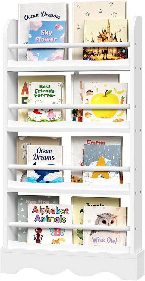 Woltu Bücherregal, mit 4 Ebenen, aus MDF Holz, Regal für Kinderzimmer Kindergarten Bild 5