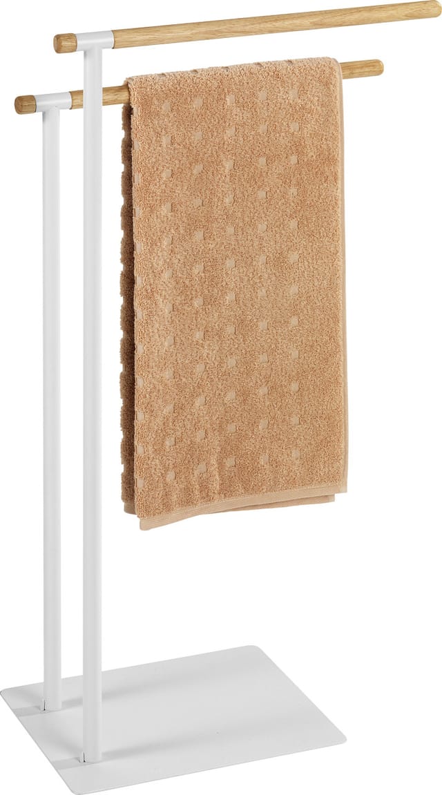 WENKO Handtuchstange »Macao«, weiß-braun, BxH: 43 x 79 cm - weiss