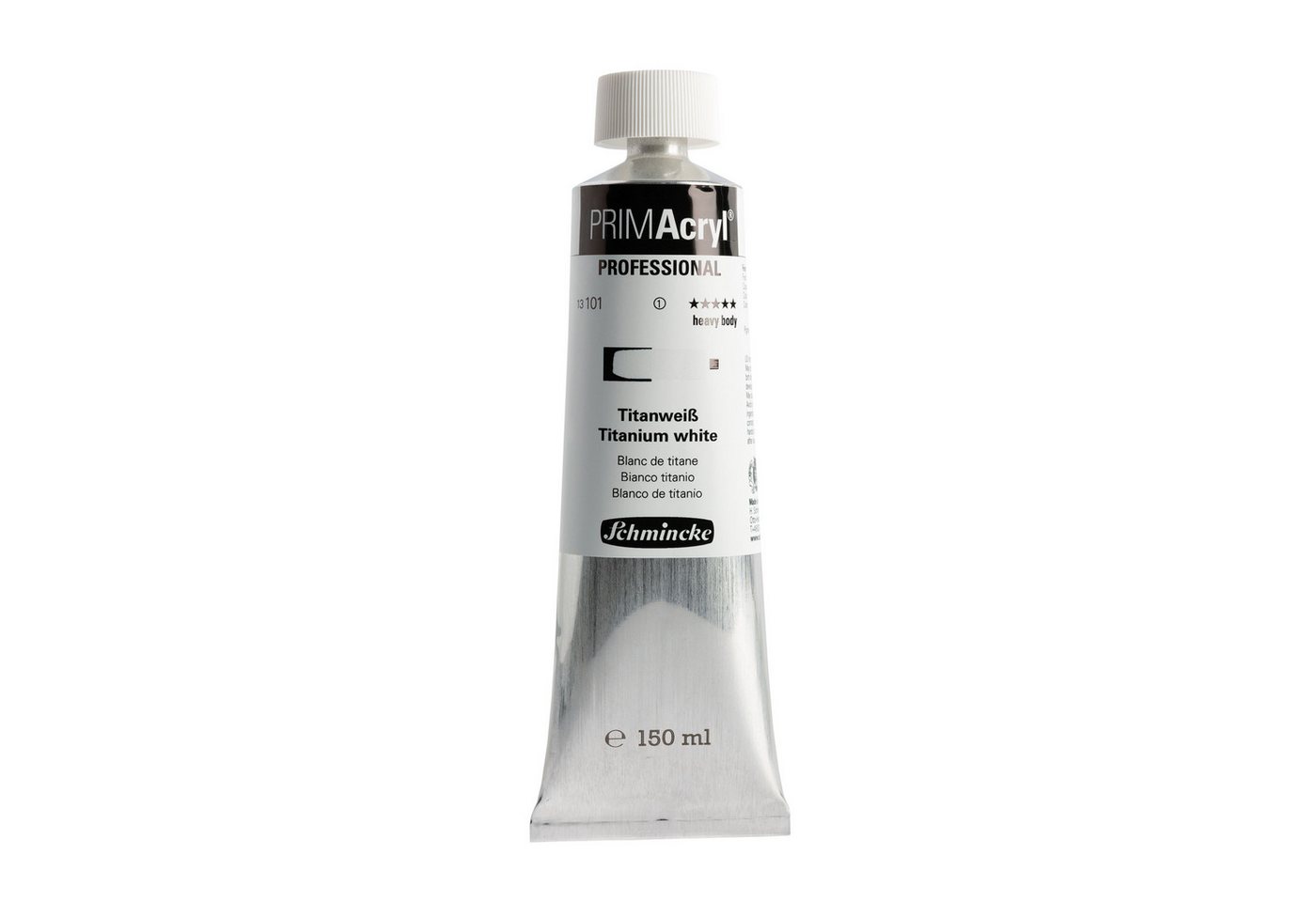 Schmincke Acrylfarbe PRIMAcryl - Titanweiß - 150ml Feinste Künstler Acrylfarbe 13 101 019