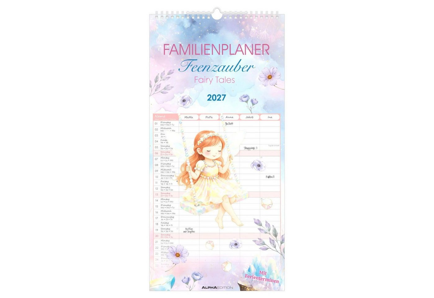 NEUMANN Wandkalender Familienplaner Feenzauber 2027 Bild 3
