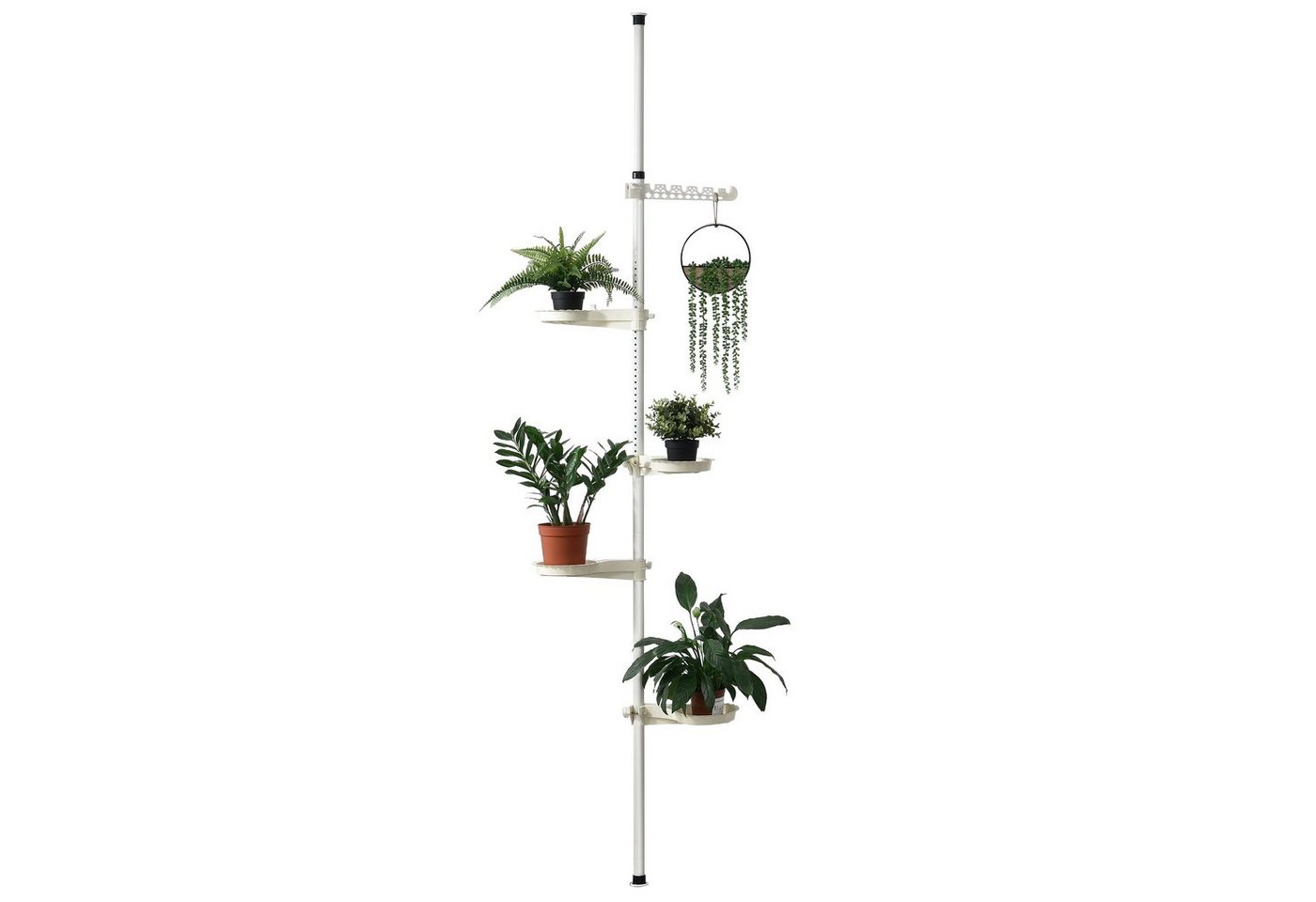 en.casa Blumenständer, Aero Teleskop Blumenregal 110-305cm, 8kg je Fach Bild 5