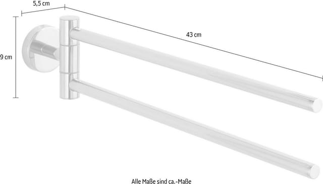 WENKO Handtuchhalter »Bosio«, Edelstahl, Edelstahlfarben - silberfarben