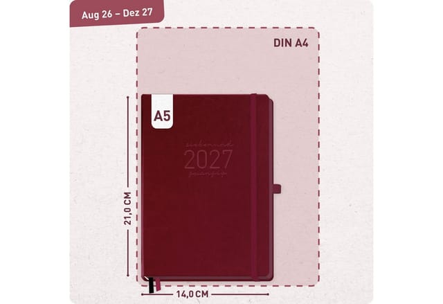 Häfft Terminkalender Chäff-Timer Deluxe 2026/2027 / 17 Monate / A5