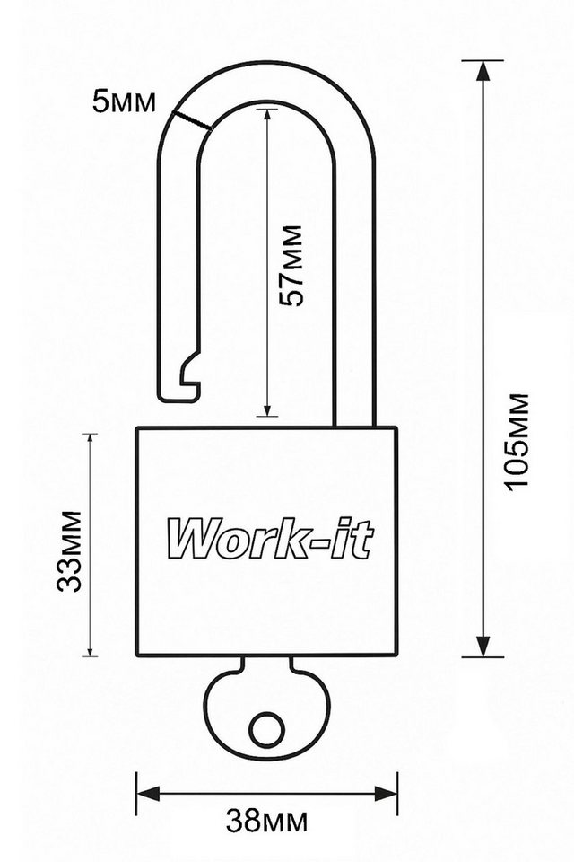 Toko Vorhängeschloss 1 Vorhängeschloss + 6 Schlüssel hoher Bügel gehärtetem Metall, (Packung, 2-tlg), 6 Schlüsseln je Schloss bietet Flexibilität Bild 2