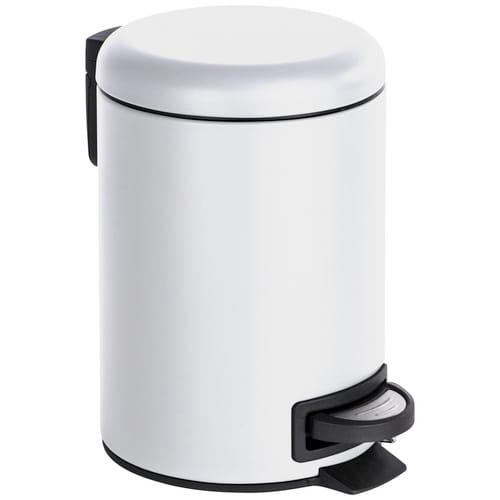 WENKO Kosmetikeimer, Trittmechanismus, 3 l, matt - weiss