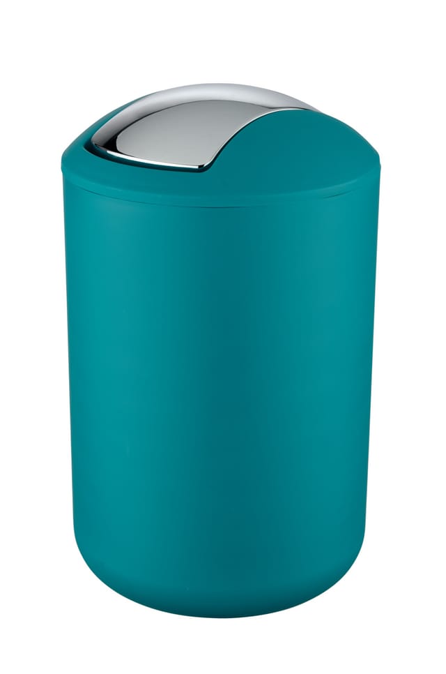 WENKO Mülleimer »Brasil«, Höhe: 31 cm, petrolfarben - blau