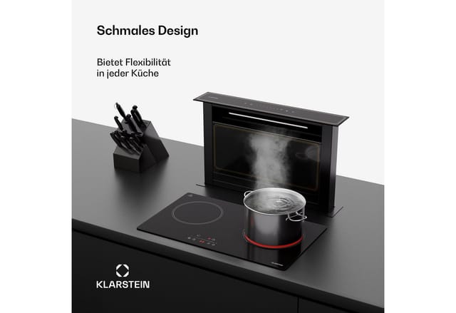 Klarstein Induktions-Kochfeld CeramEase, Kochfeld 2 Zone Überhitzungsschutz Touch Timer Küche