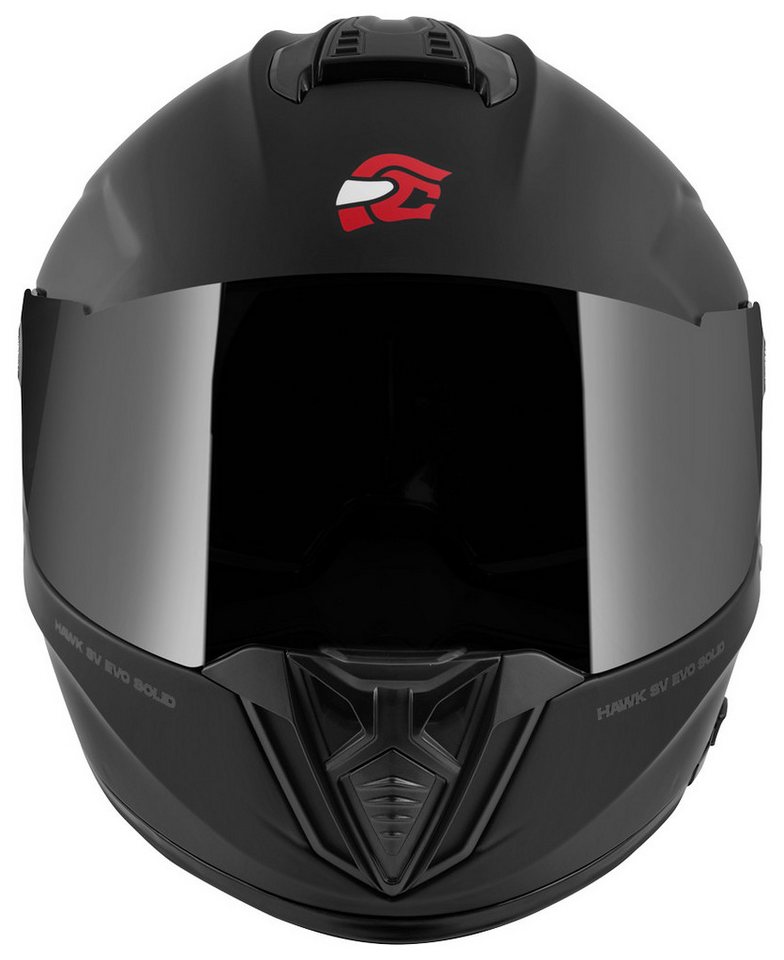 FC-Moto Motorradhelm Hawk EVO Solid Helm, Vorbereitet Für Kommunikationssystem,vorbereitet Pinlockscheibe,h