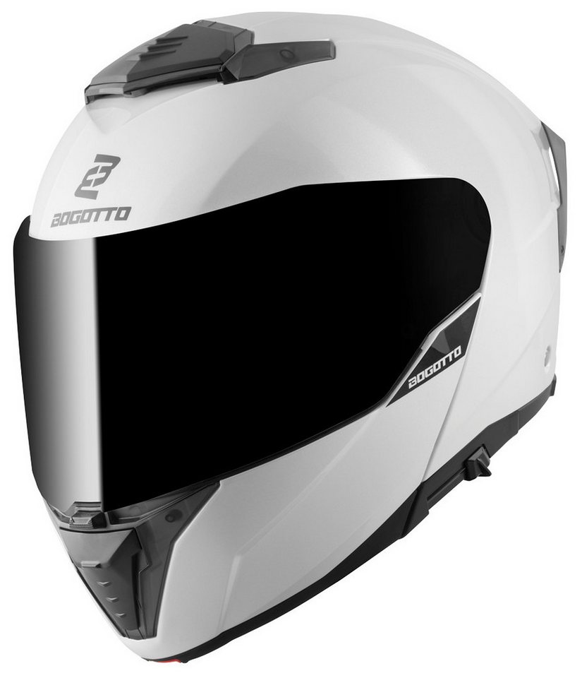 Bogotto Motorradhelm FF404 Klapphelm, Vorbereitet Für Kommunikationssystem,vorbereitet Pinlockscheibe,h Bild 5