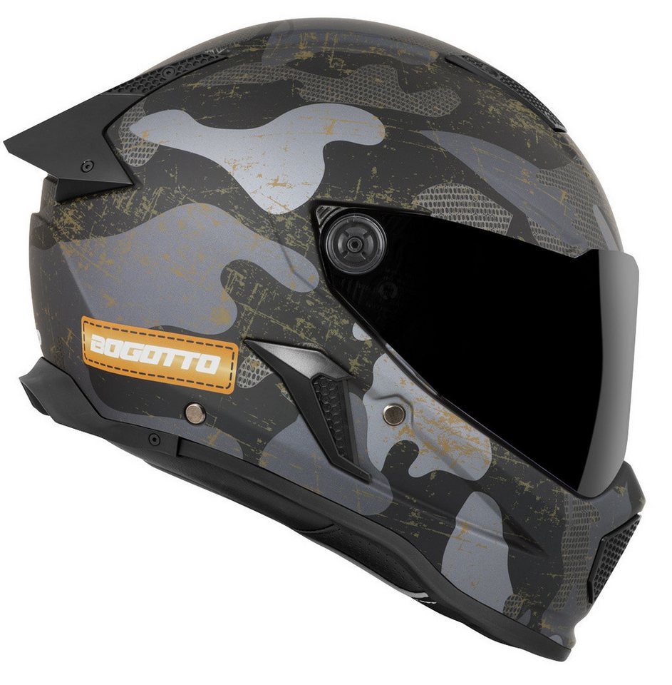 Bogotto Motorradhelm Rapto Camo Helm, Vorbereitet Für Kommunikationssystem,geeignet Brillenträger,vorbe Bild 4