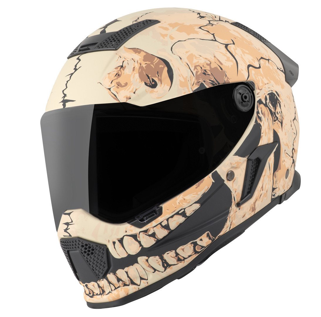Bogotto Motorradhelm Rapto Skull Helm, Vorbereitet Für Kommunikationssystem,geeignet Brillenträger,vorbe Bild 2