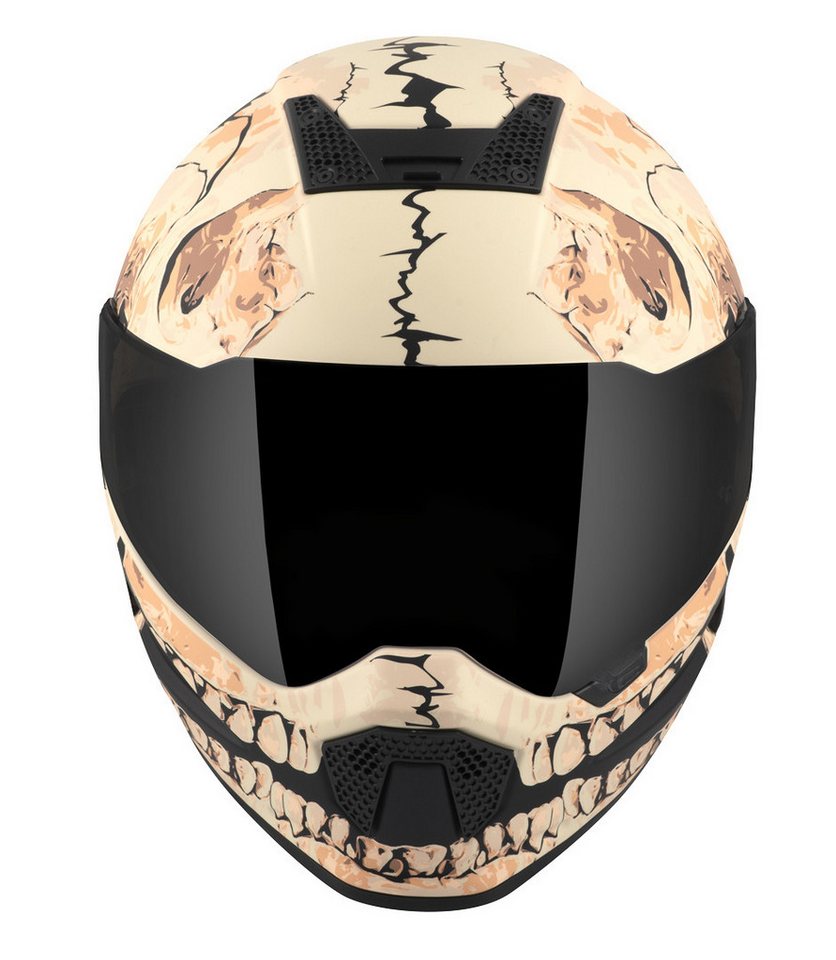 Bogotto Motorradhelm Rapto Skull Helm, Vorbereitet Für Kommunikationssystem,geeignet Brillenträger,vorbe Bild 5