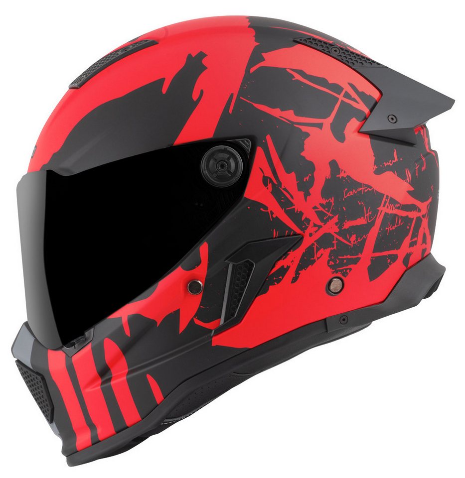 Bogotto Motorradhelm Rapto Demon Helm, Vorbereitet Für Kommunikationssystem,geeignet Brillenträger,vorbe Bild 4