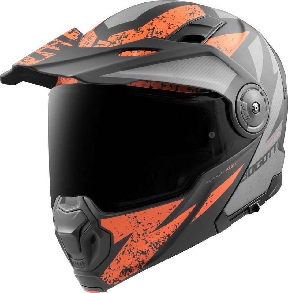 Bogotto Motorradhelm FG-102 Safari Fiberglas Enduro Klapphelm Helm, Vorbereitet Für Kommunikationssystem,geeignet Brillenträger,herau Bild 3