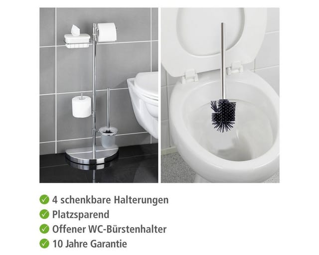 WENKO WC-Bürsten & WC-Garnituren, Edelstahl, silberfarben