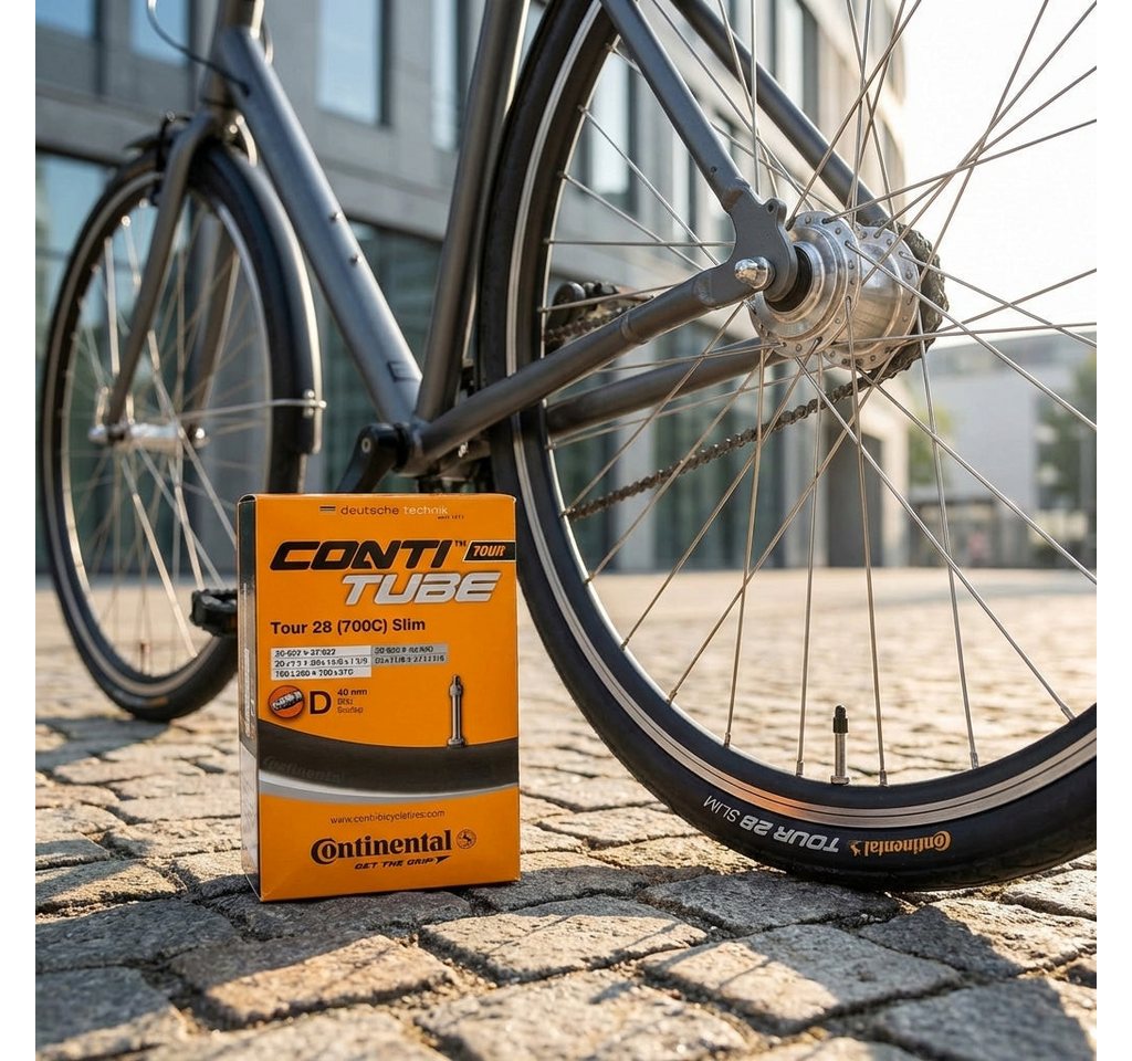 CONTINENTAL Fahrradschlauch Continental Schlauch Conti 28x1.10-1.40Z 28-37/622-642 D40 - Fahrradsc