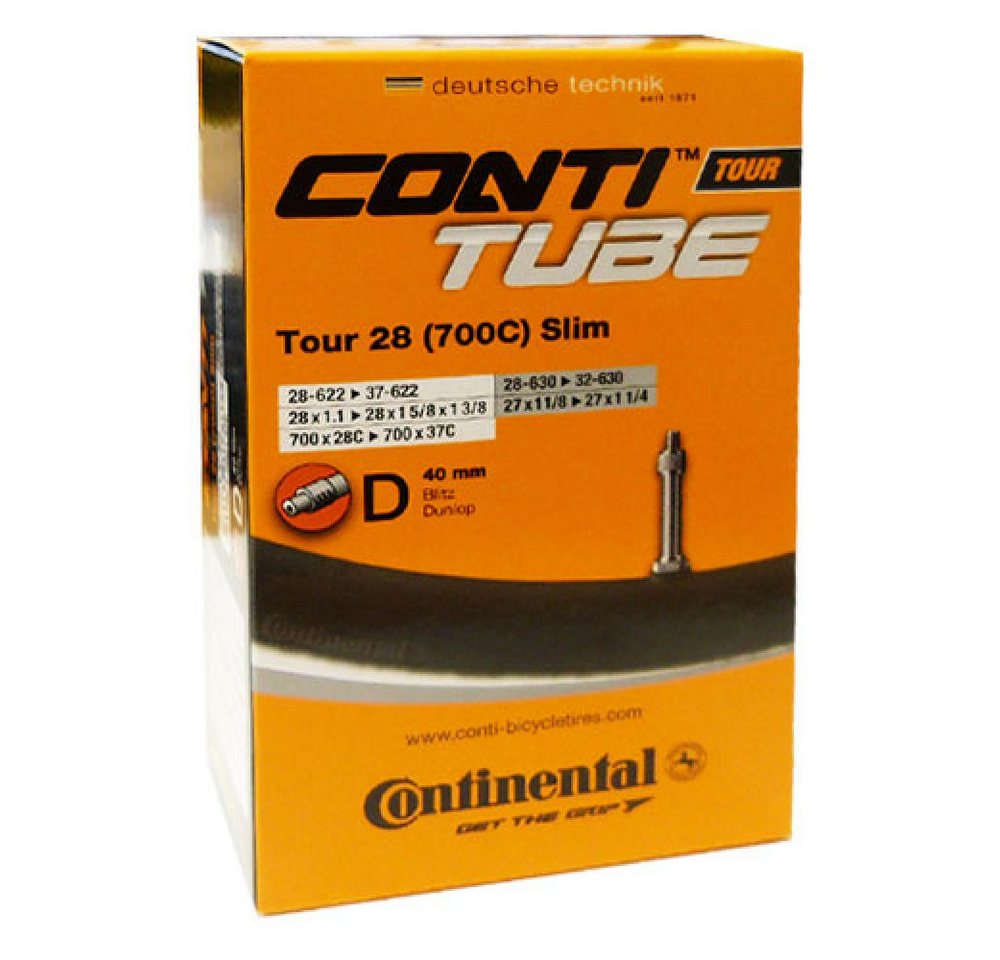 CONTINENTAL Fahrradschlauch Continental Schlauch Conti 28x1.10-1.40Z 28-37/622-642 D40 - Fahrradsc Bild 2