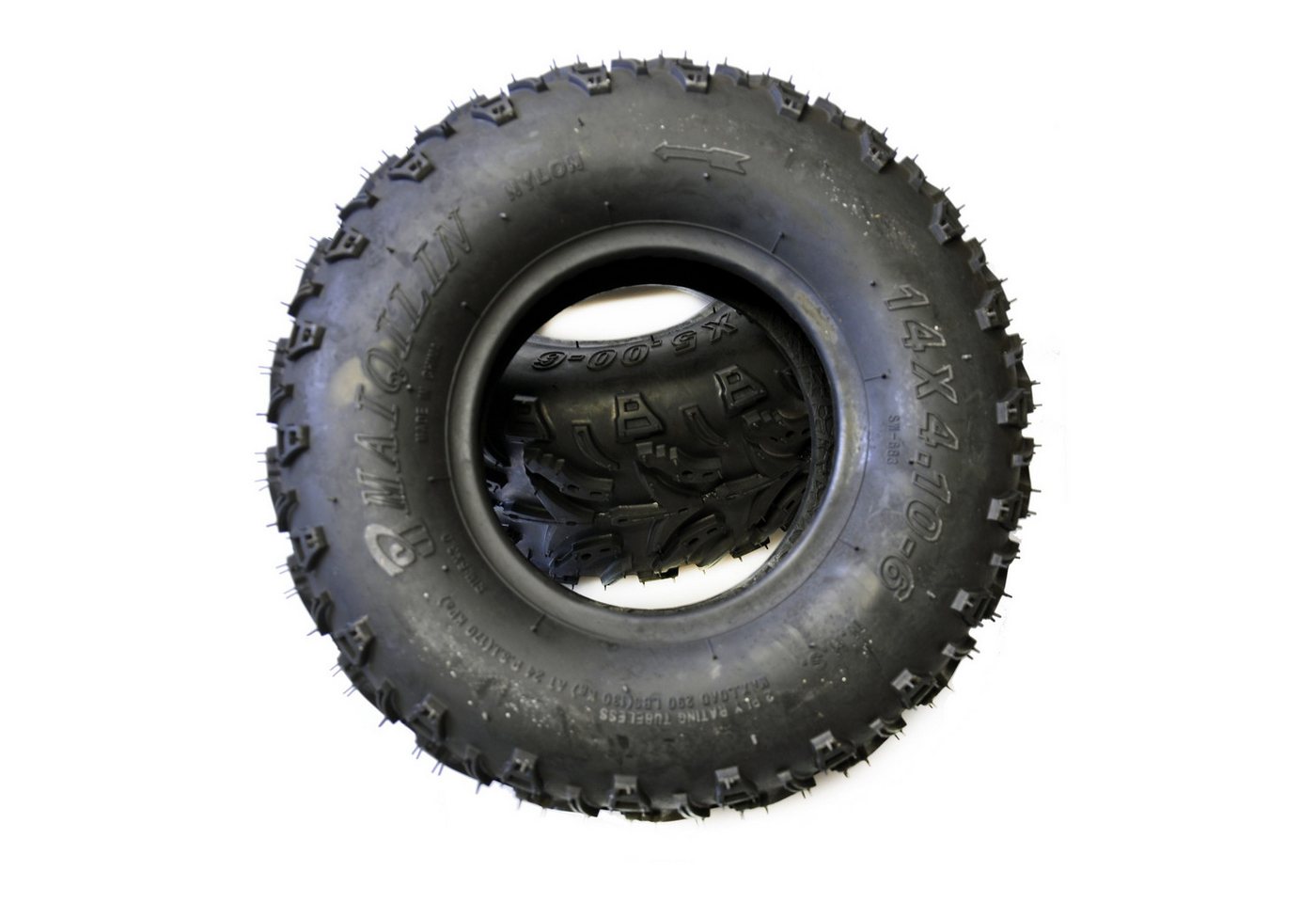 FunSport-Factory Kinderfahrzeug-Räder Kinderquadreifen Quadreifen Reifen 2er Set 14x4.10-6, Stollenprofil, hoher Grip, für Kinderquads, robust & langlebig Bild 2