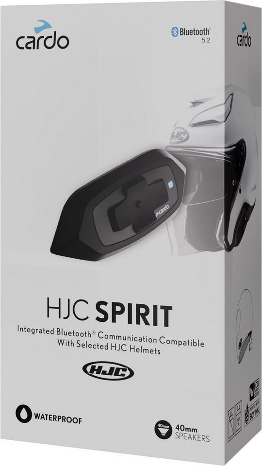 Cardo Motorradhelm HJC Spirit Kommunikationssystem Einzelset, Bluetooth-intercom,universales Kommunikationssystem (ucs),Wasserd