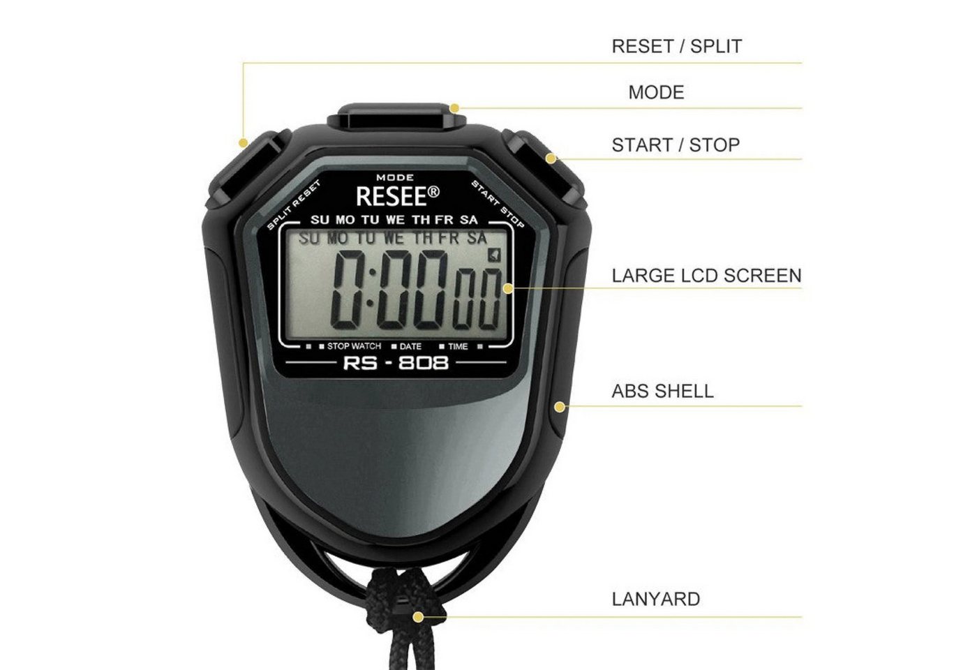 Sport-Knight® Stoppuhr Digitale Stoppuhr für Sport, Schwimmen, Laufen & Training