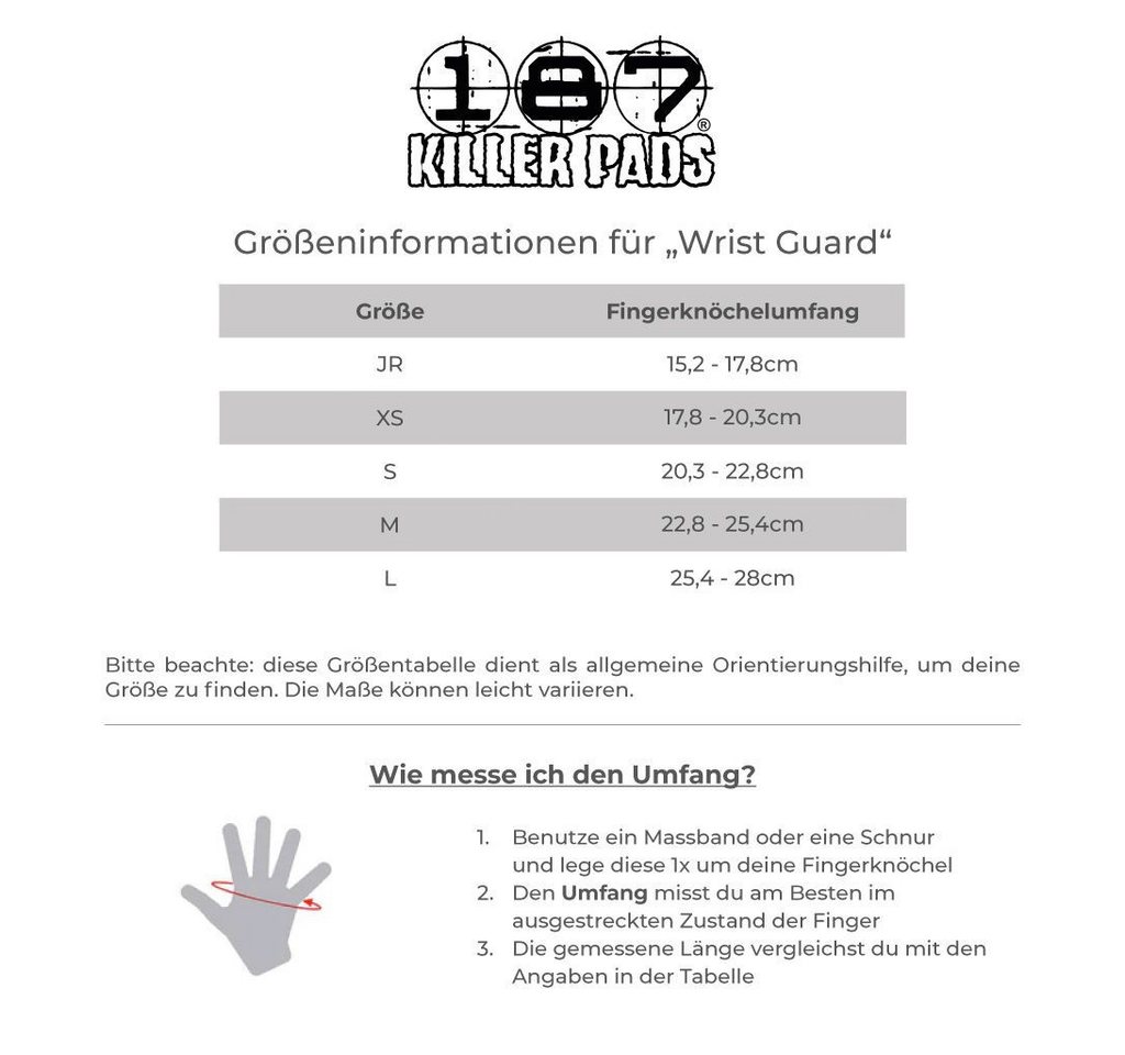 187 KillerPads Handgelenkschutz Wrist Guard, für Kinder und Erwachsene Bild 4