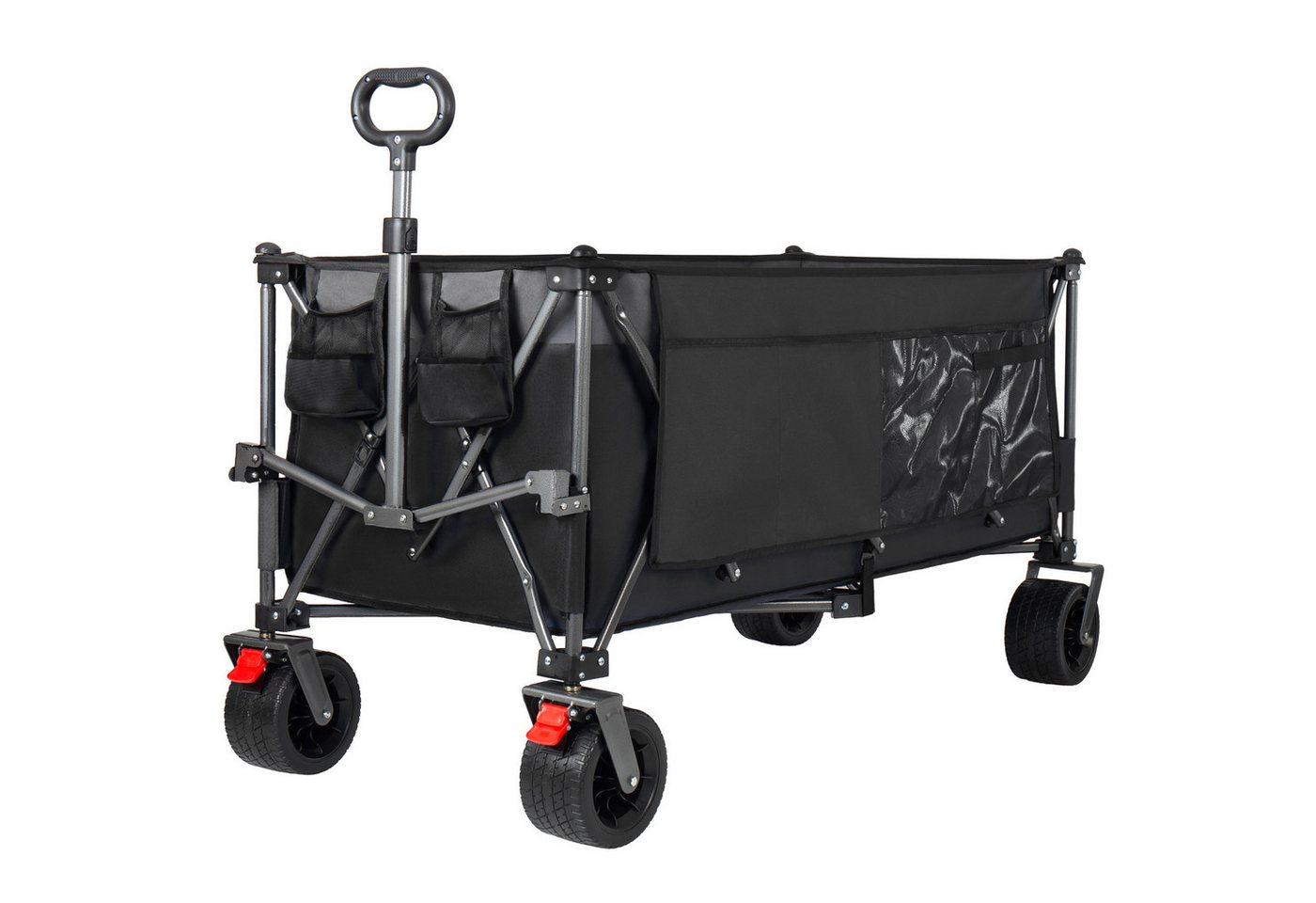 i@home Bollerwagen XXXL Bollerwagen Faltbar (Packung Set), mit Extra Breite 17x10 cm All-Terrain-Räder Handwagen